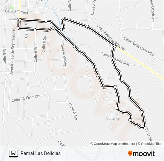 RUTA URBANA BARRIOS Y COLONIAS Bus Line Map