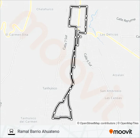 RUTA URBANA BARRIOS Y COLONIAS Bus Line Map