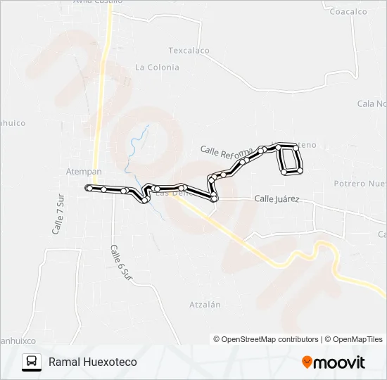 RUTA URBANA BARRIOS Y COLONIAS Bus Line Map