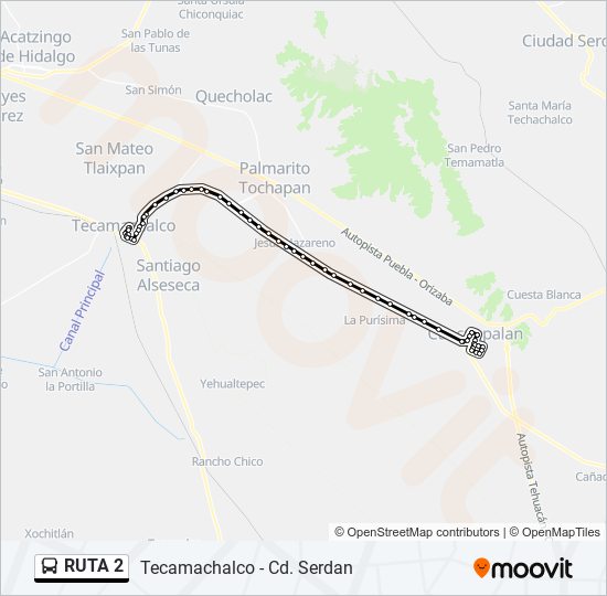 RUTA 2 bus Line Map