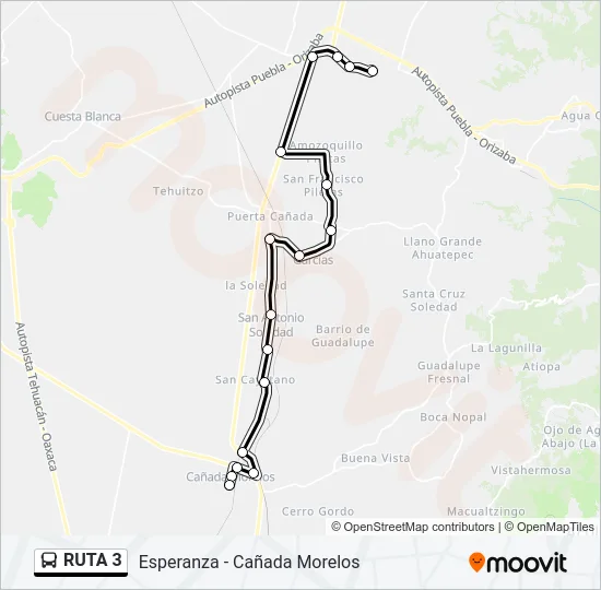 RUTA 3 Bus Line Map