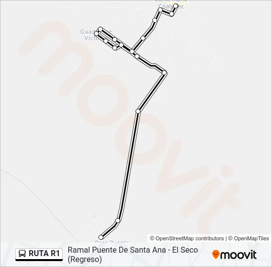RUTA R1 Bus Line Map