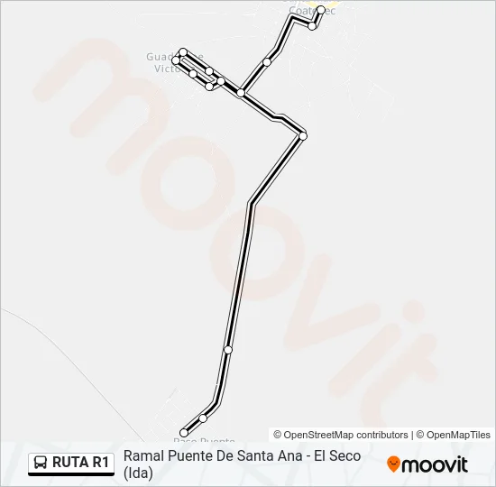 RUTA R1 Bus Line Map