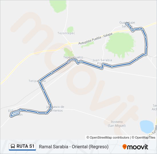 RUTA S1 Bus Line Map