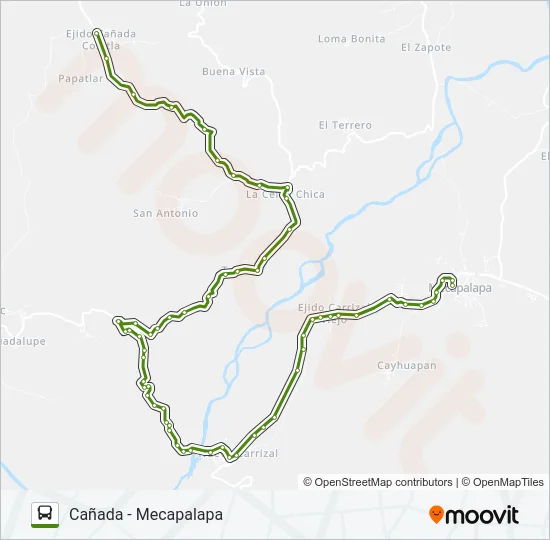 RUTA CAÑADA Bus Line Map