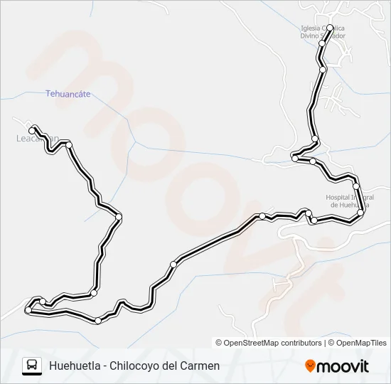 RUTA HUEHUETLA Bus Line Map