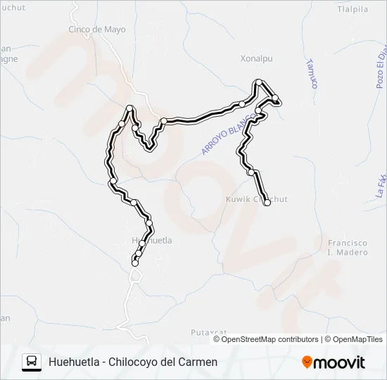 RUTA HUEHUETLA Bus Line Map