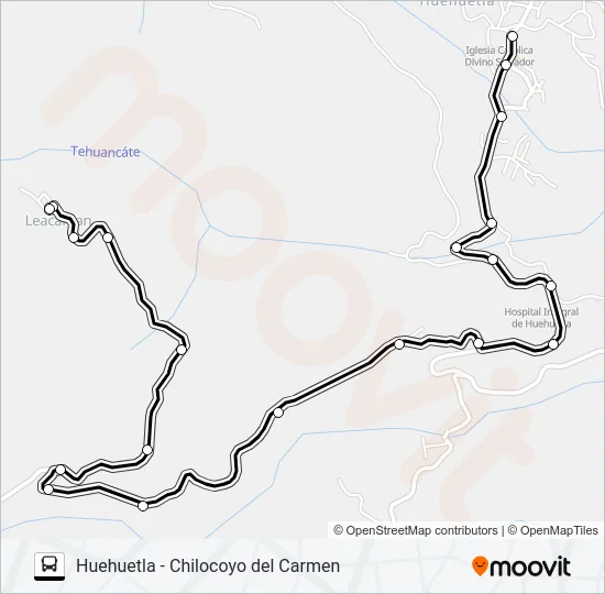 RUTA HUEHUETLA Bus Line Map