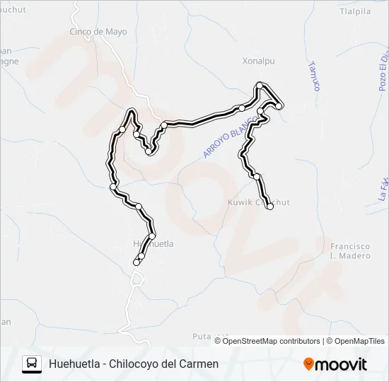 RUTA HUEHUETLA Bus Line Map