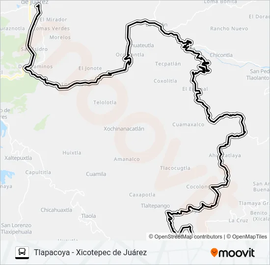 RUTA TLAPACOYA Bus Line Map