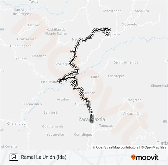 RUTA ZOQUIAPAN Bus Line Map