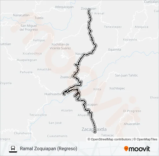 RUTA ZOQUIAPAN Bus Line Map