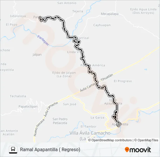 RUTA MECAPALAPA Bus Line Map
