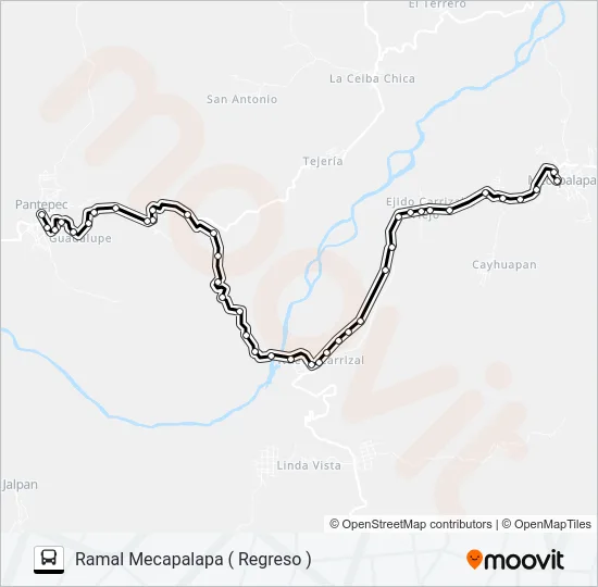 RUTA MECAPALAPA Bus Line Map