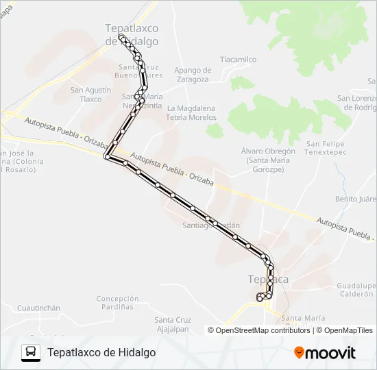 RUTA TEPATLAXCO Bus Line Map
