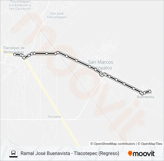 RUTA JOSÉ BUENAVISTA Bus Line Map