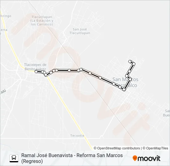 RUTA JOSÉ BUENAVISTA Bus Line Map