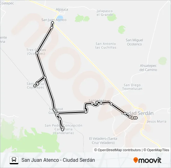 RUTA SAN JUAN ATENCO Bus Line Map