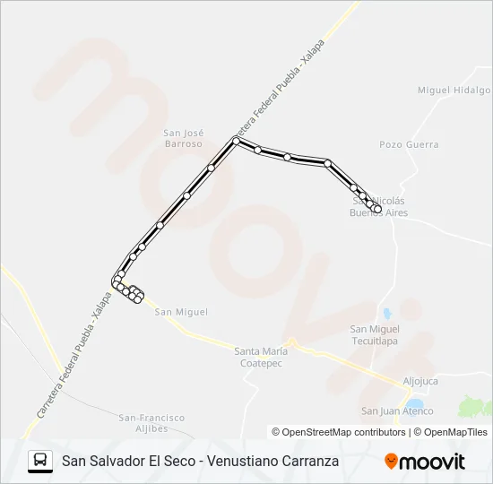 RUTA SAN SALVADOR EL SECO Bus Line Map