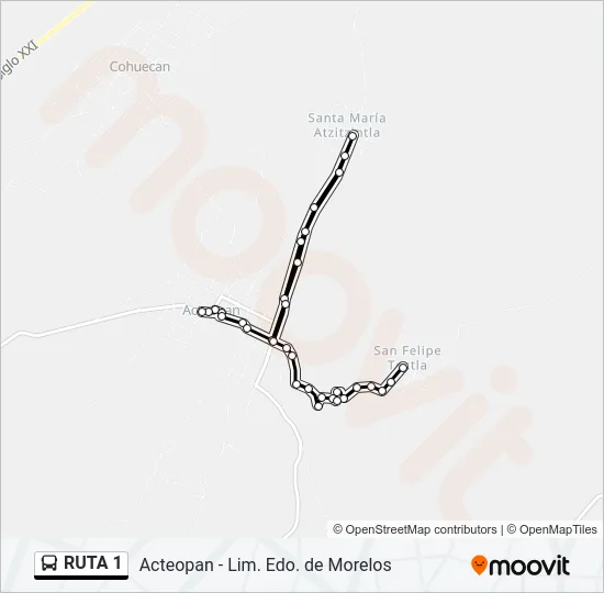 RUTA 1 Bus Line Map
