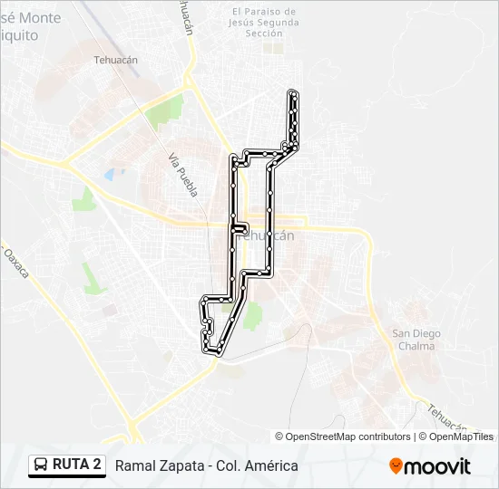 RUTA 2 Bus Line Map