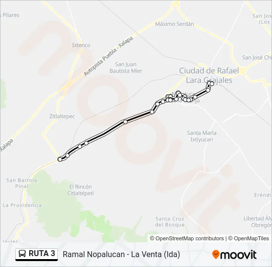 RUTA 3 Bus Line Map