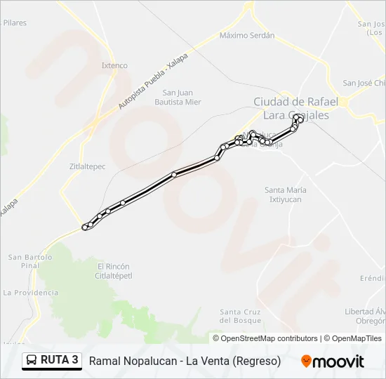 RUTA 3 Bus Line Map