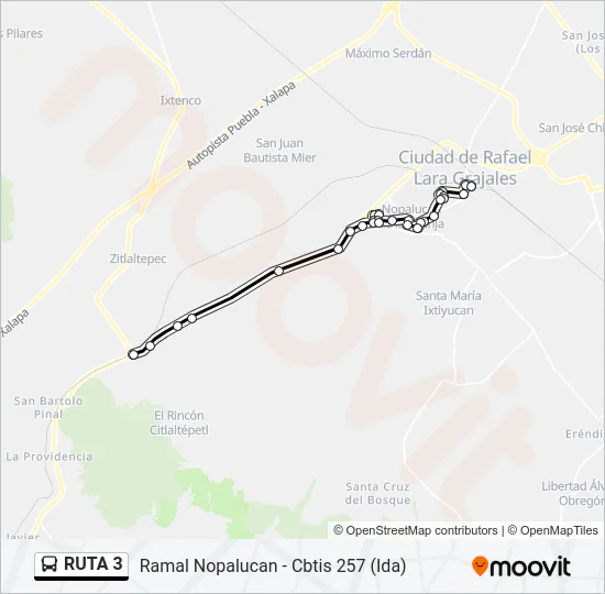 RUTA 3 Bus Line Map