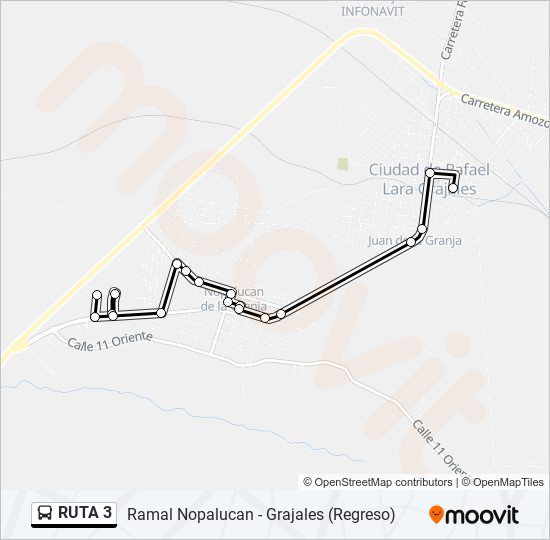 RUTA 3 bus Line Map