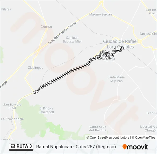 RUTA 3 Bus Line Map