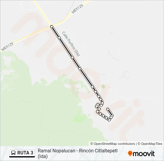 RUTA 3 Bus Line Map