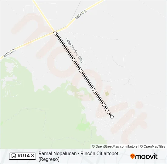 RUTA 3 Bus Line Map