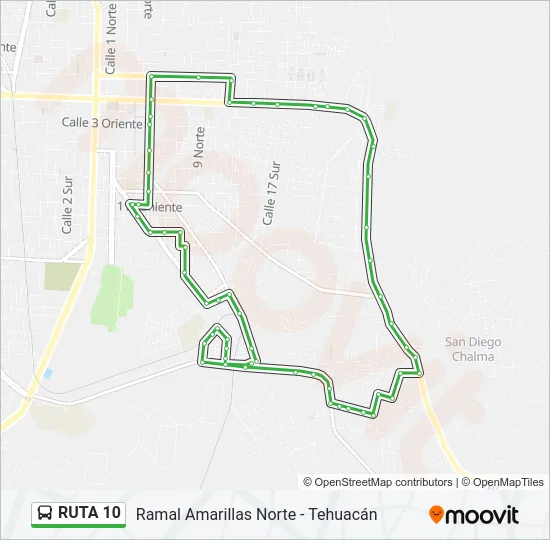 RUTA 10 Bus Line Map