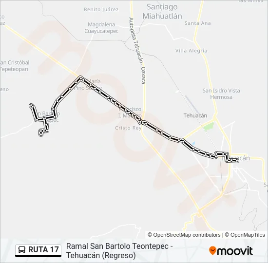 RUTA 17 Bus Line Map
