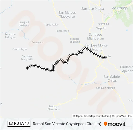 RUTA 17 Bus Line Map