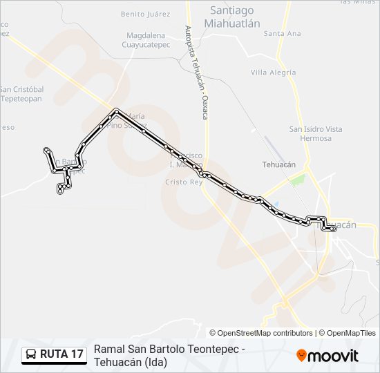 Mapa de RUTA 17 de autobús