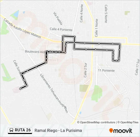 RUTA 26 Bus Line Map