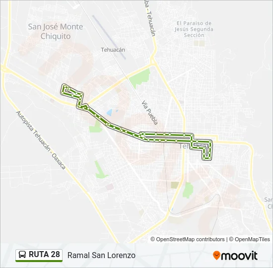 RUTA 28 Bus Line Map