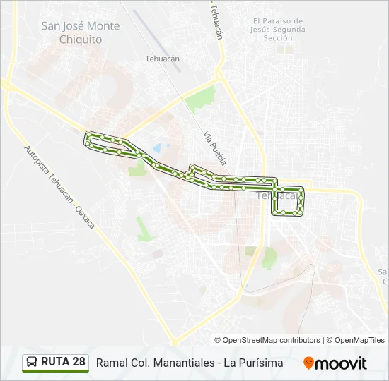RUTA 28 Bus Line Map