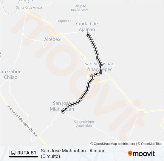RUTA S1 bus Line Map