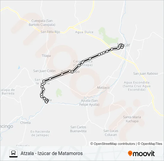 RUTA ATZALA Bus Line Map