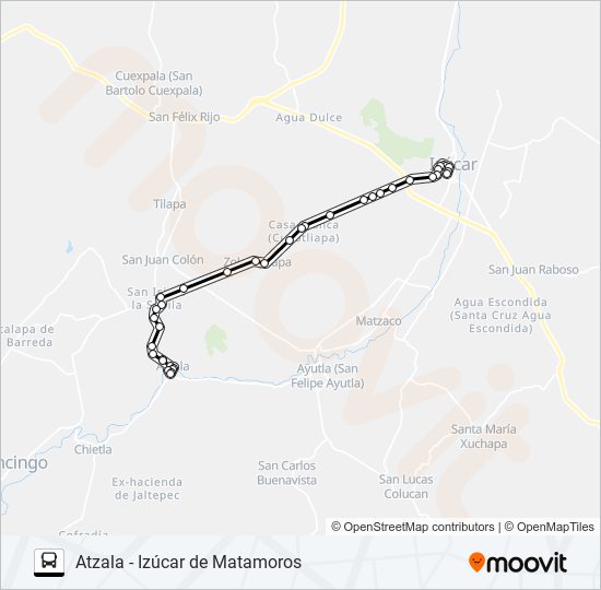 RUTA ATZALA bus Line Map