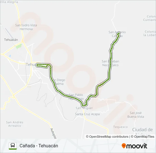 RUTA CAÑADA Bus Line Map