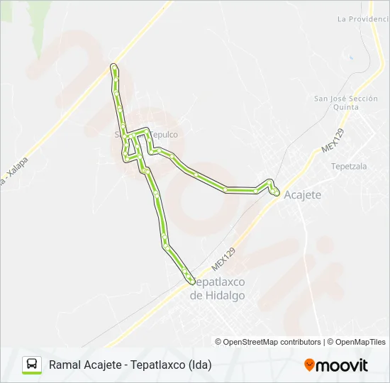 RUTA ACAJETE Bus Line Map