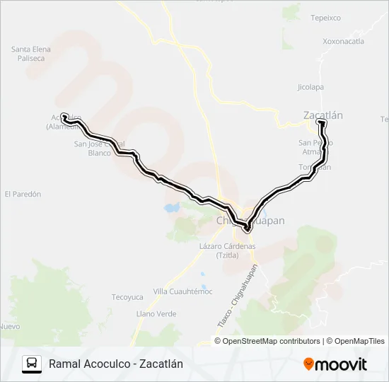 RUTA ACOCULCO Bus Line Map