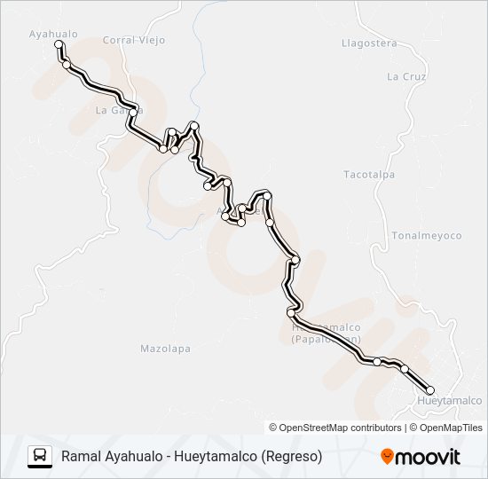 Mapa de RUTA AYAHUALO de autobús