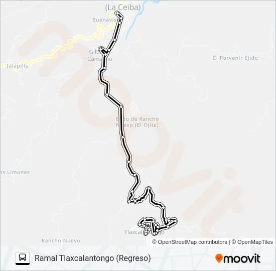 RUTA LA CEIBA Bus Line Map