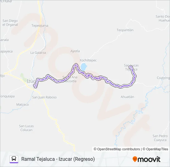 RUTA TEJALUCA Bus Line Map