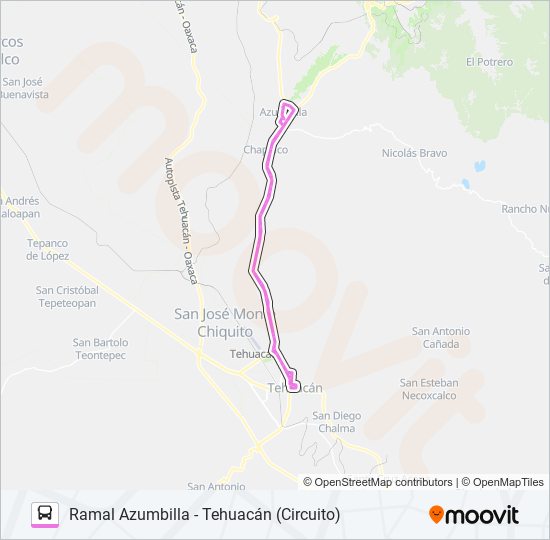 RUTA AZUMBILLA bus Line Map
