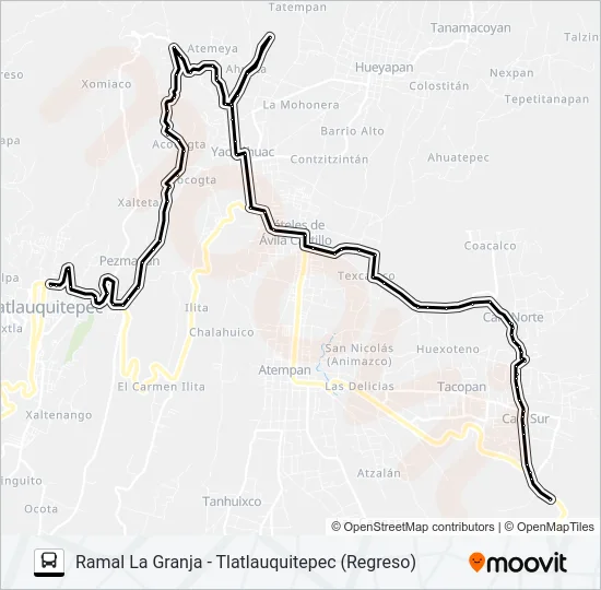 RUTA LA GRANJA Bus Line Map